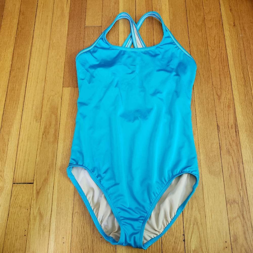 Lands End cross back swimsuit,  size 14